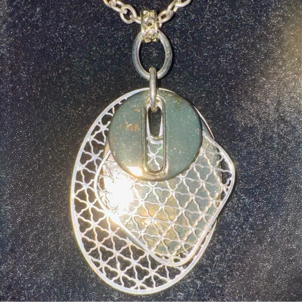 Stylish Silver-tone Multi-Charm Pendant Necklace – Gift Box Included! 🍭